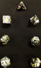 Vortex Black / Yellow 7 Dice Set - CHX27438